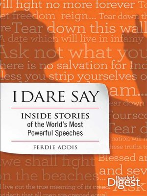 cover image of I Dare Say